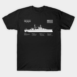 USS Arizona Battleship bb-39. World War II. Sunk on Pearl Harbor - PDBpng T-Shirt